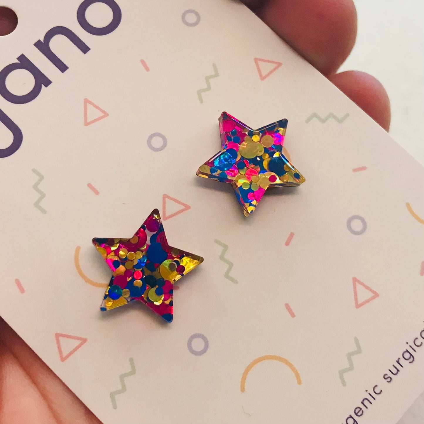 Sparkle Star Stud Earrings