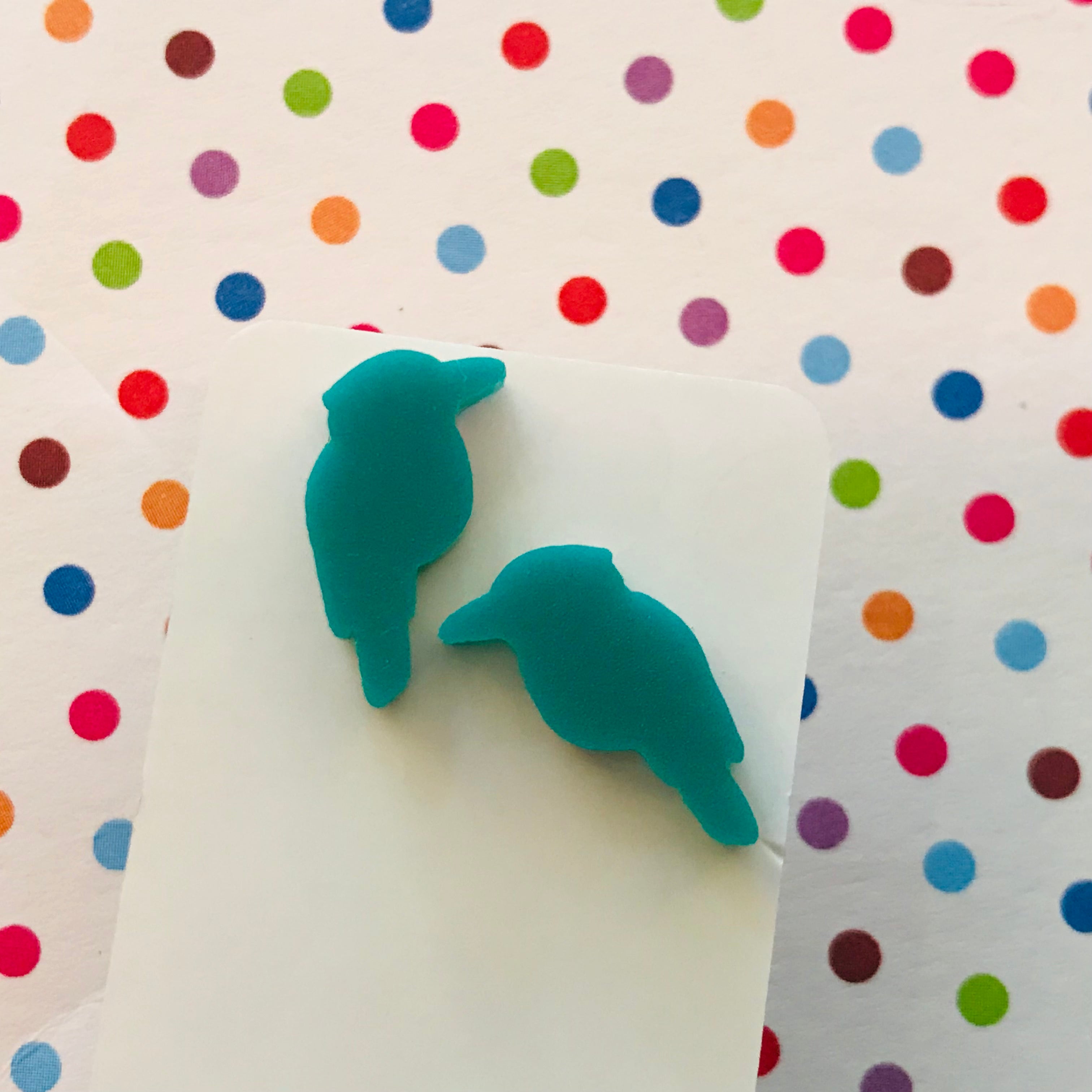 Novelty Studs Earrings - Graphic Acrylic