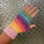 Crochet fingerless gloves - various colours