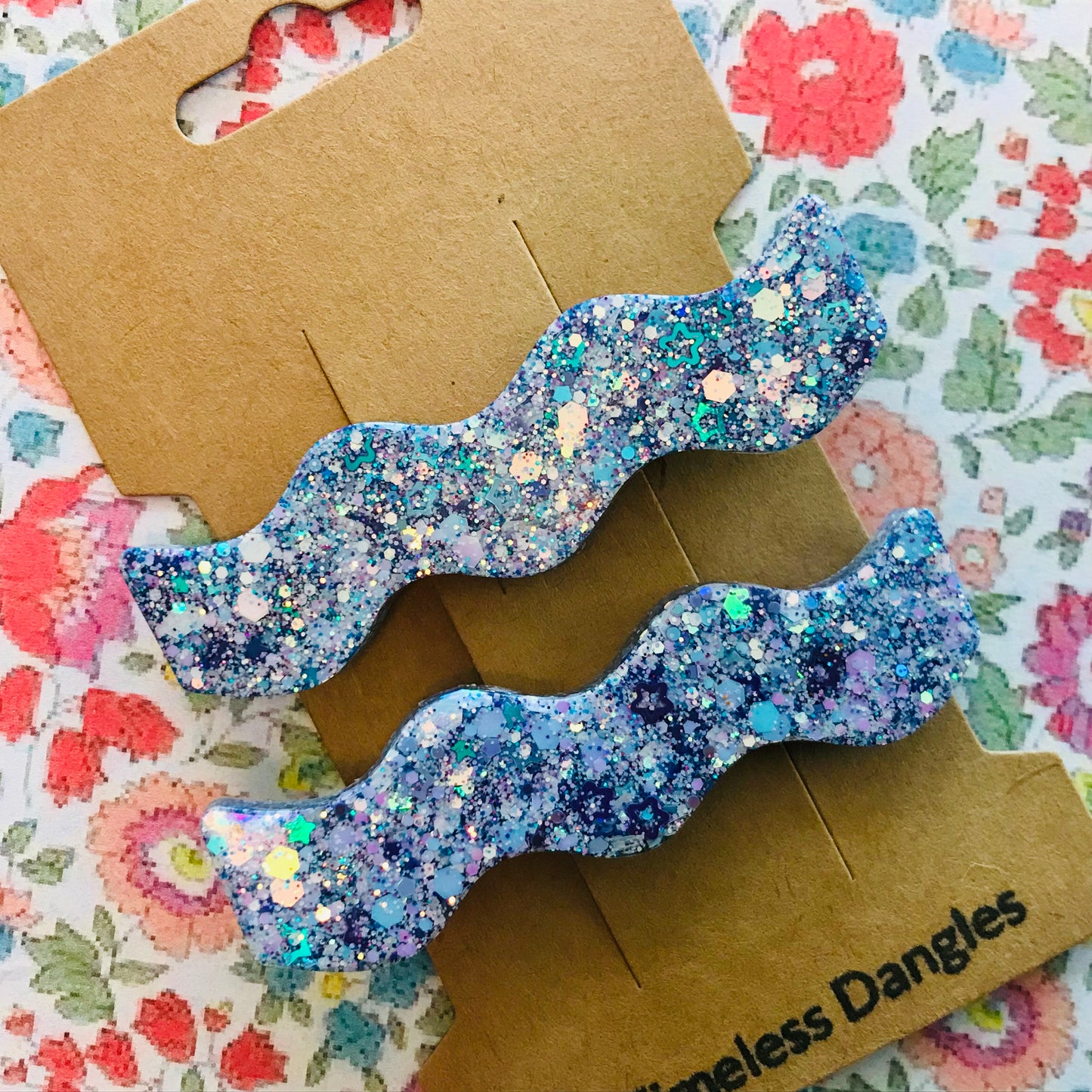 Resin Sparkle Hair Clips - Set of 2