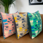 Cushion - RETRO LINEN TULIPS