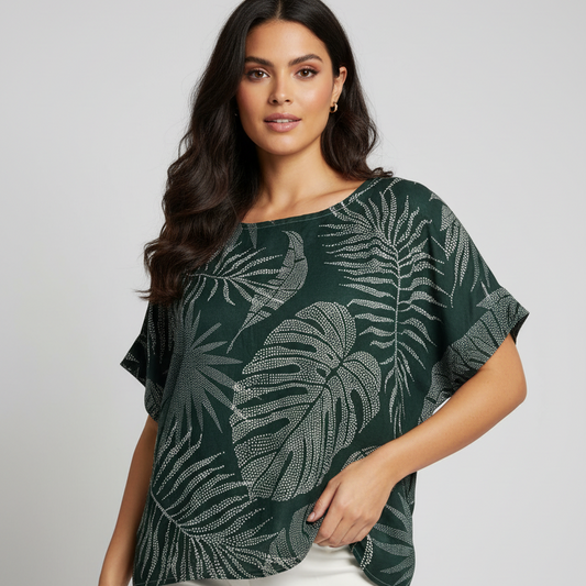 Handmade Women’s Box Top - Ferns (M/L)