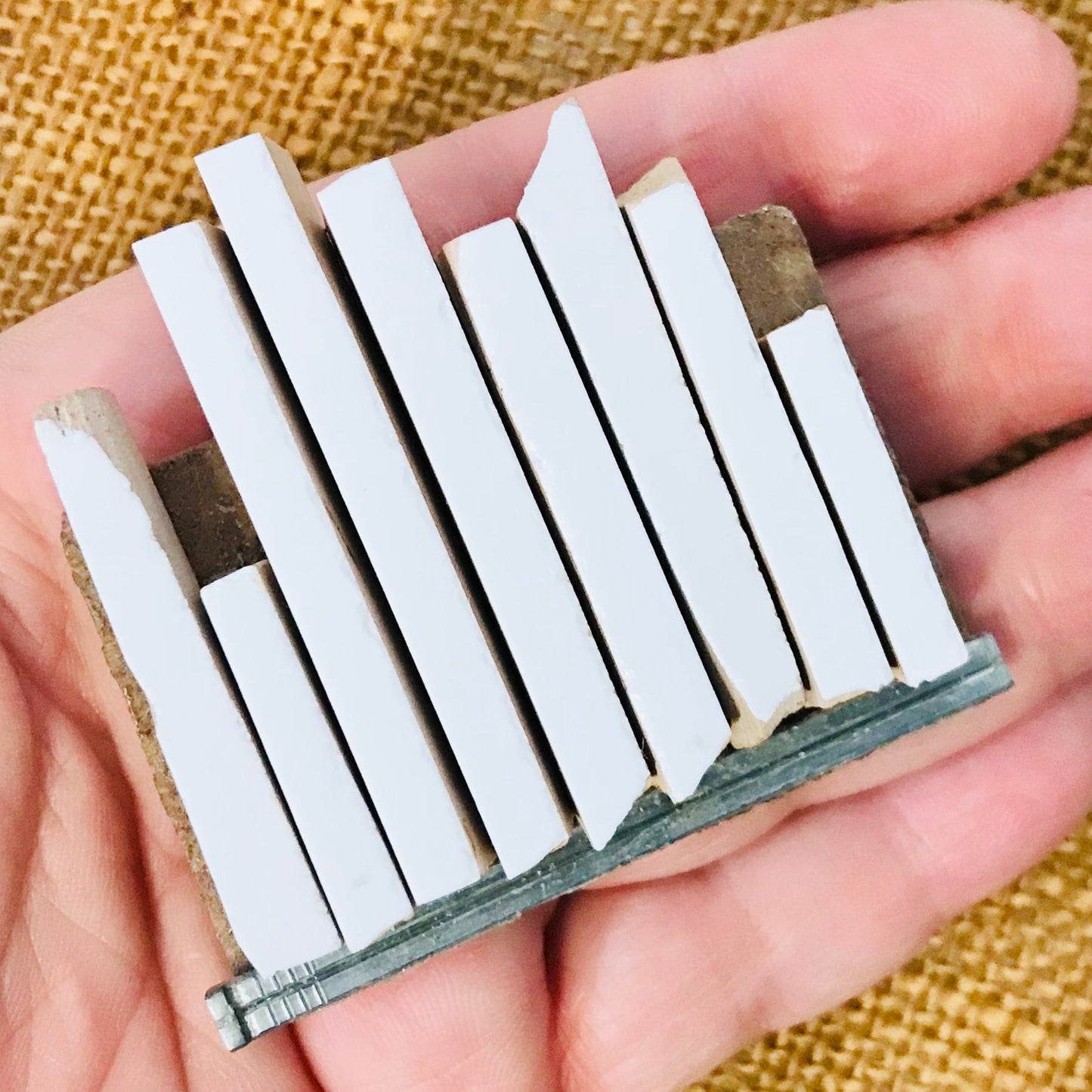 Found Object Brooch - White City 1