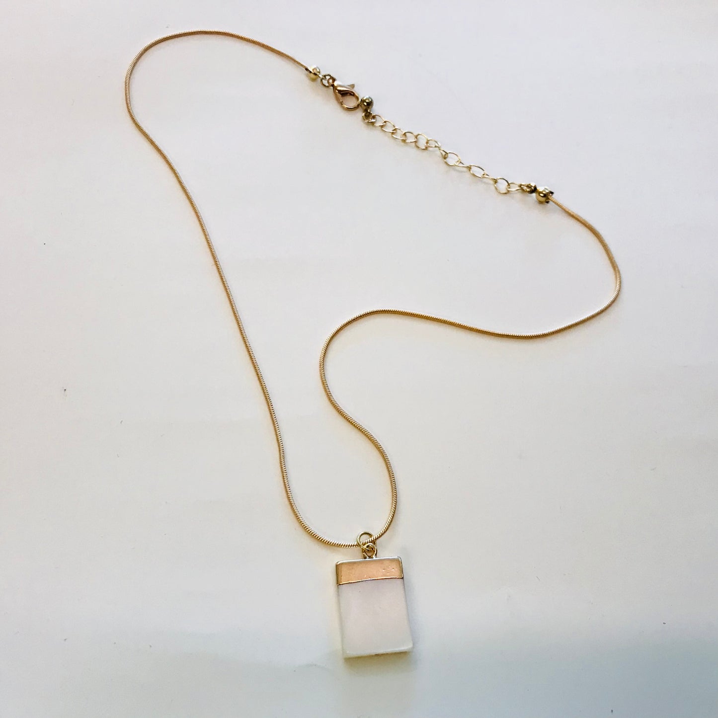 Pearlescent & Brass Necklaces