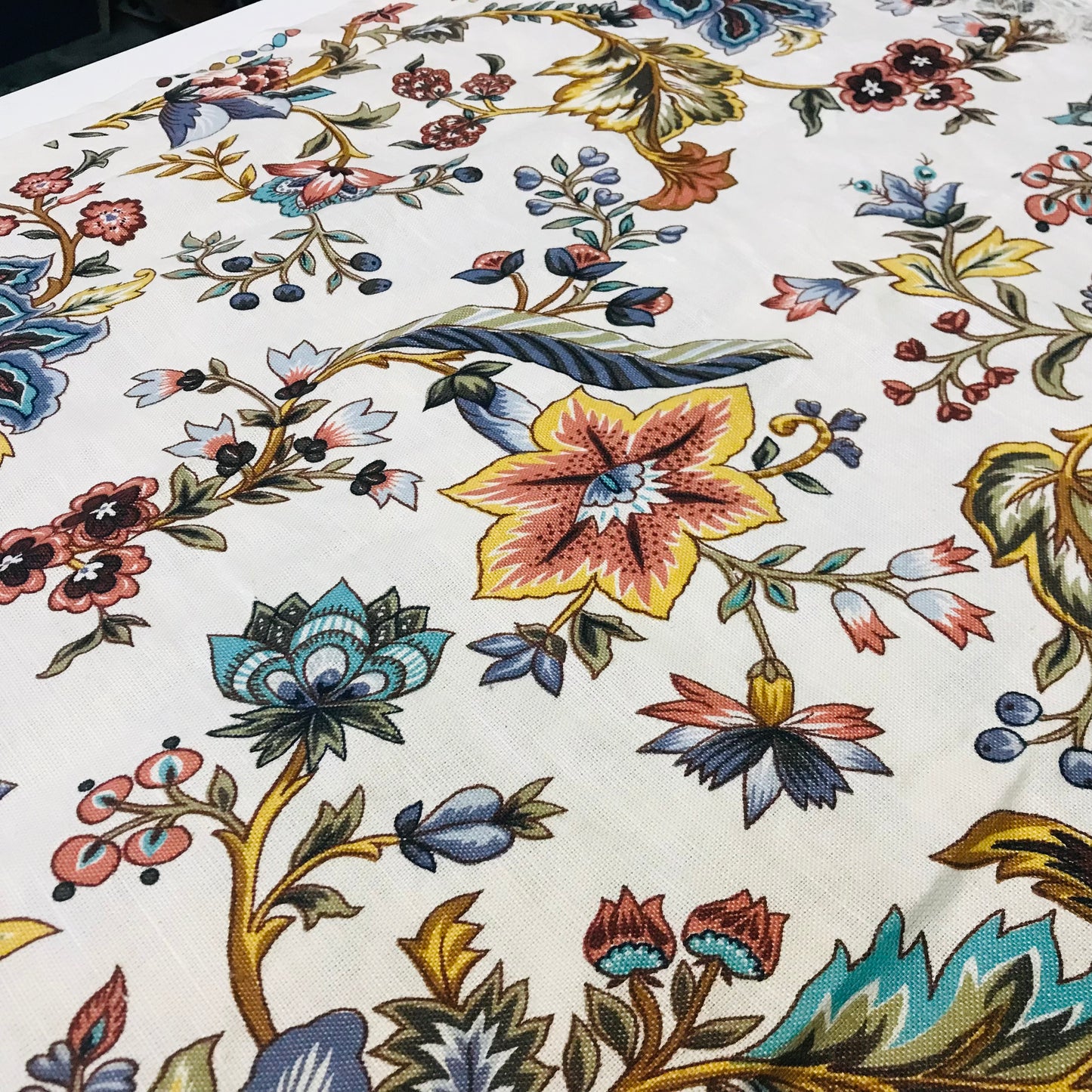 Custom Lamp Shade only - Earthy Floral Linen
