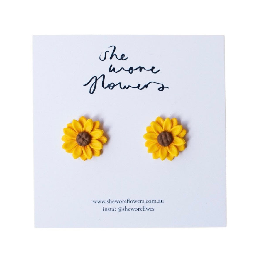 Floral Polymer Clay Flower Dangly Earrings