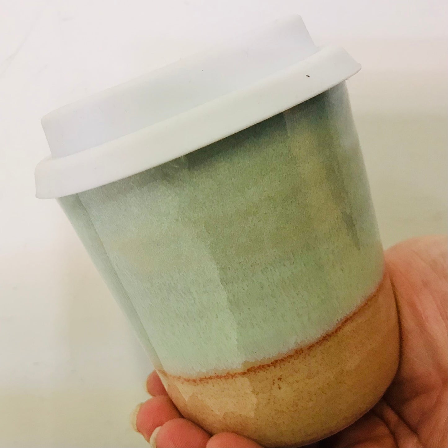 Handmade Travel Cup with Silicone Lid