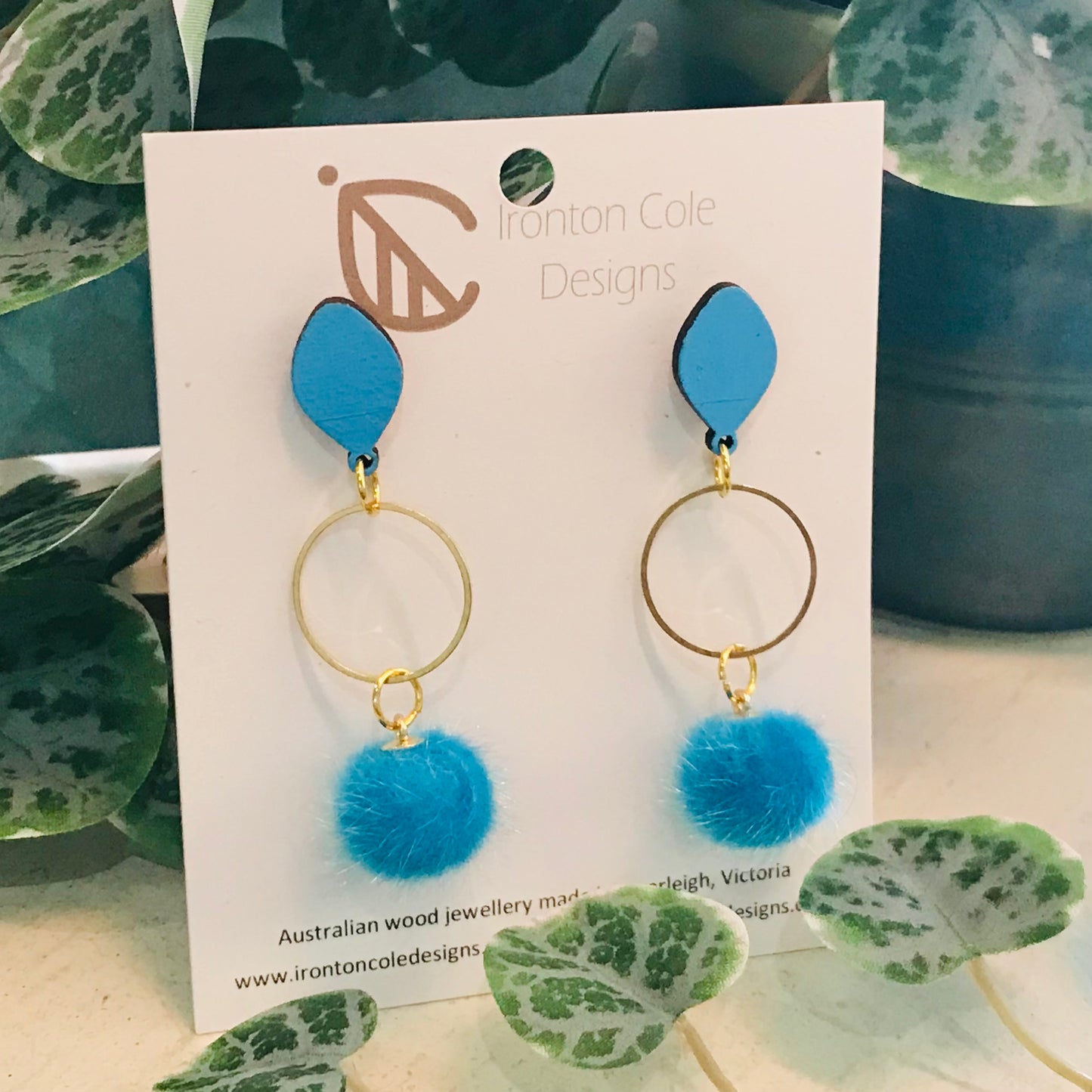 Handpainted Laser Cut earrings - Shapes on Studs Range