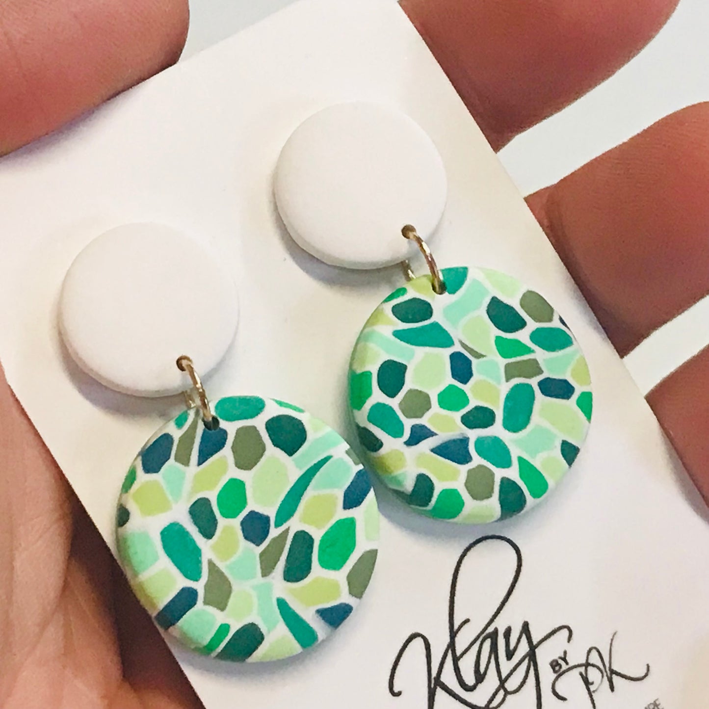 Handmade Polymer Clay Earrings - Jungle