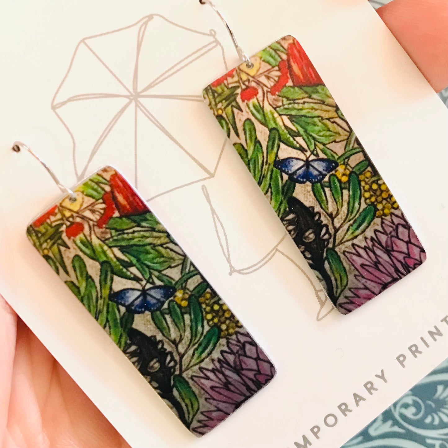 Aluminium Original Art Earrings