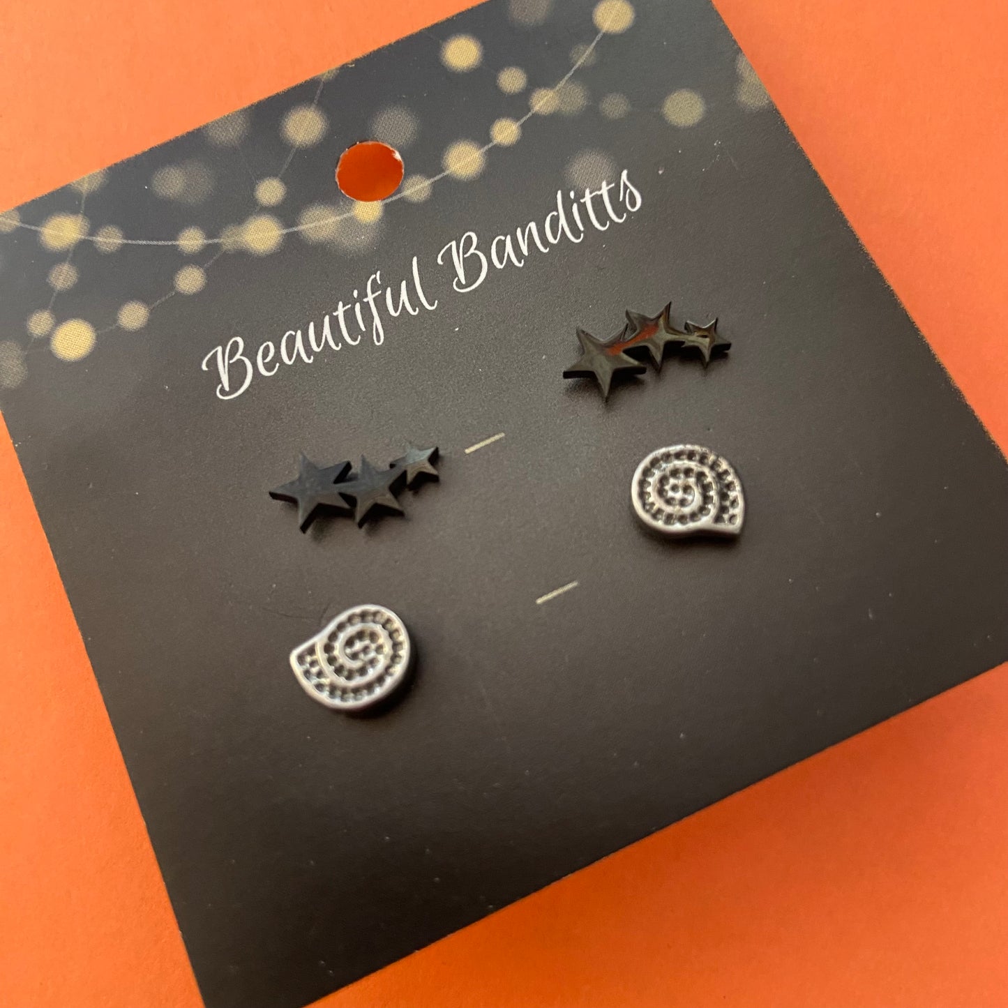 Mixed Metal Stud Earrings - Duo Set