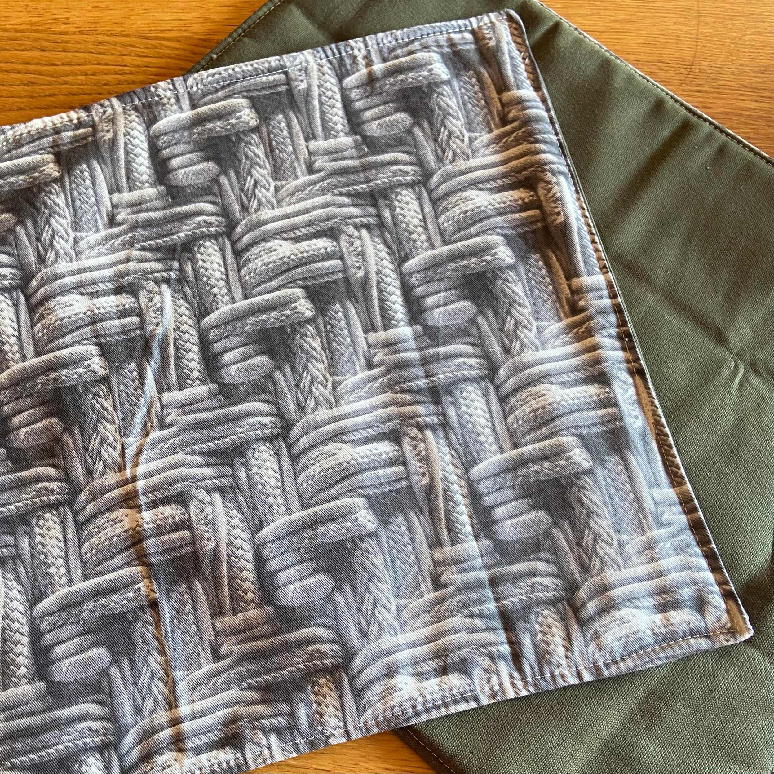 Reversible Placemats - Weave with Olive Reverse (set of 6)