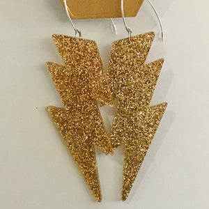 Lightening Bolt Hook Earrings - Mega
