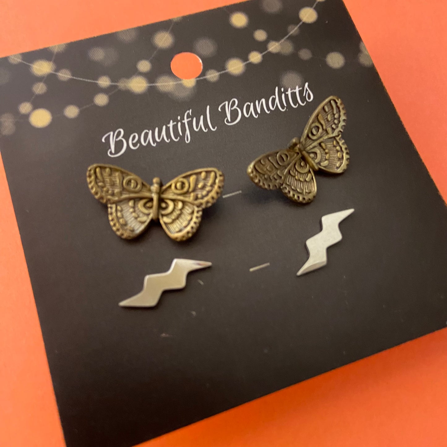 Mixed Metal Stud Earrings - Duo Set