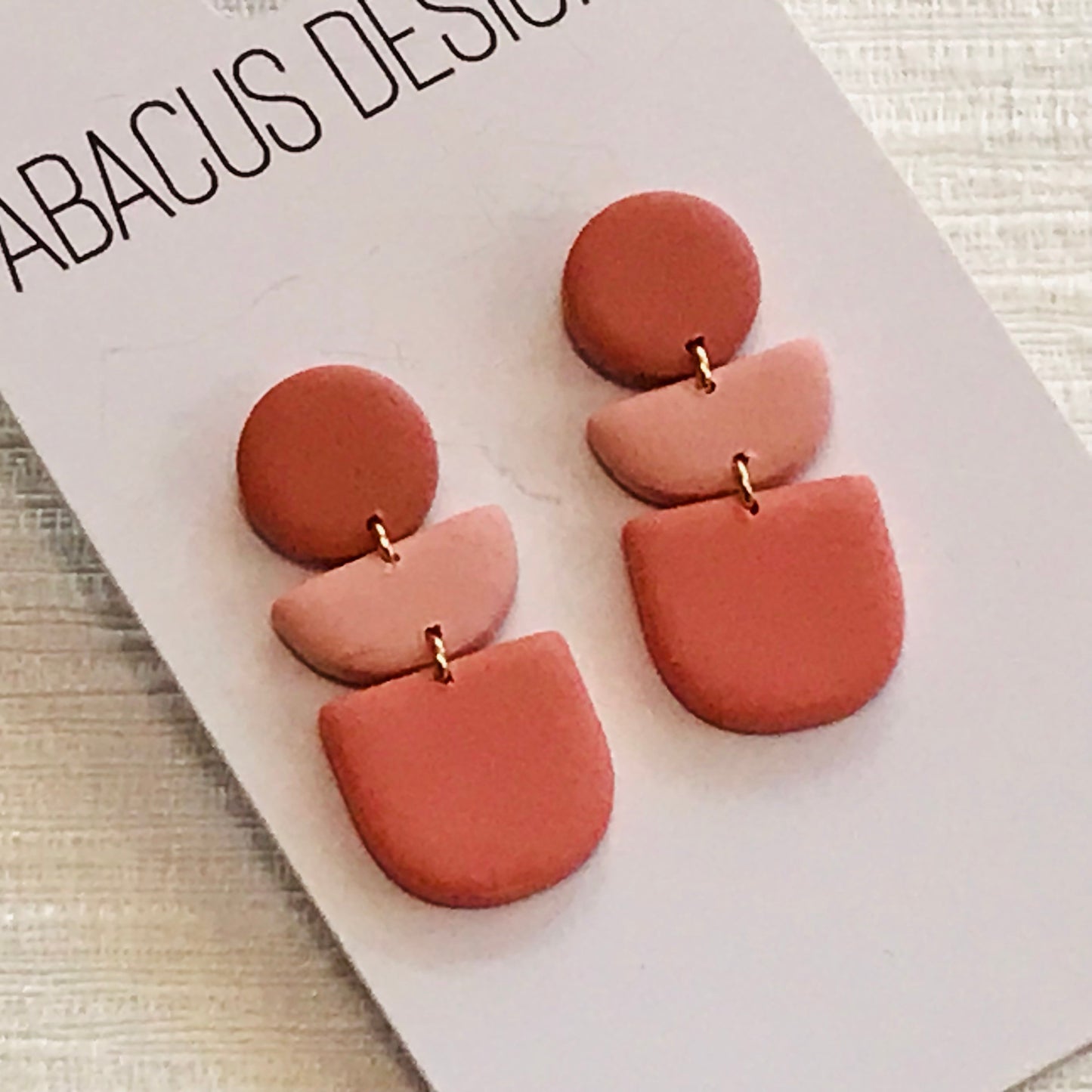Handmade Polymer Clay Earrings - Mini Arch Drop