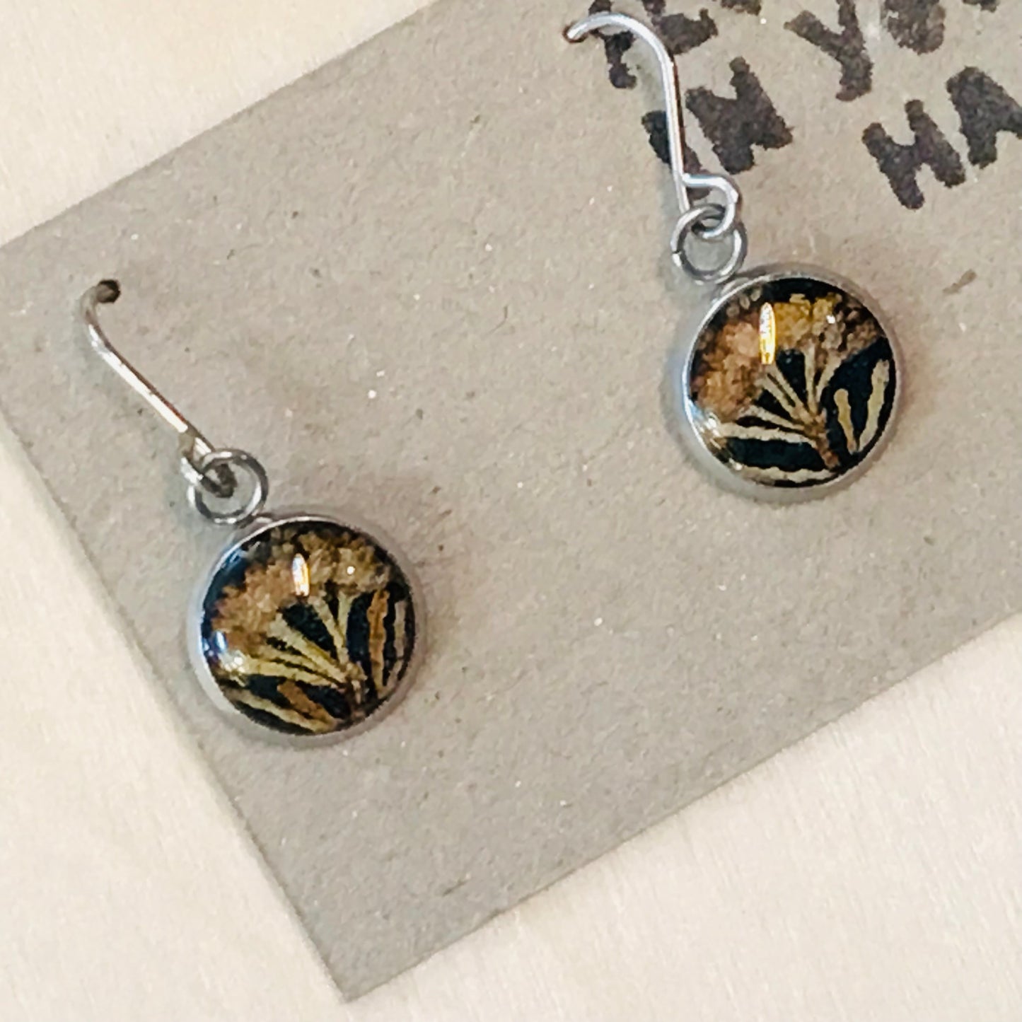 Australian flora Resin & Sterling Silver Earrings - small