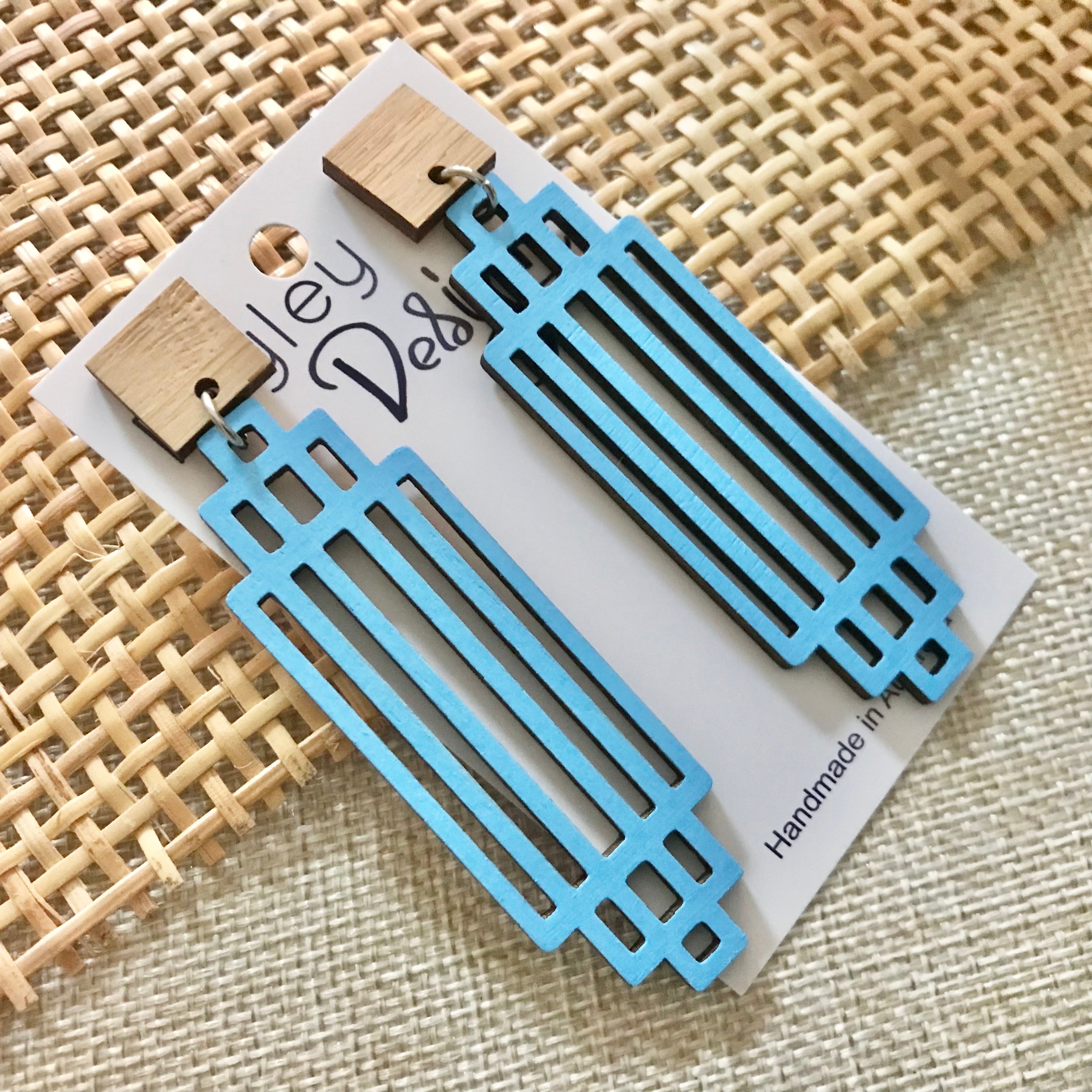 Rectangle Art Deco Statement Earrings