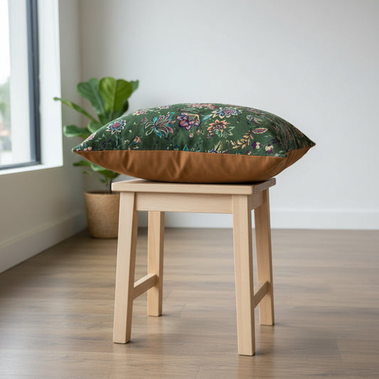 Cushion - SAGE FLORAL VELVET