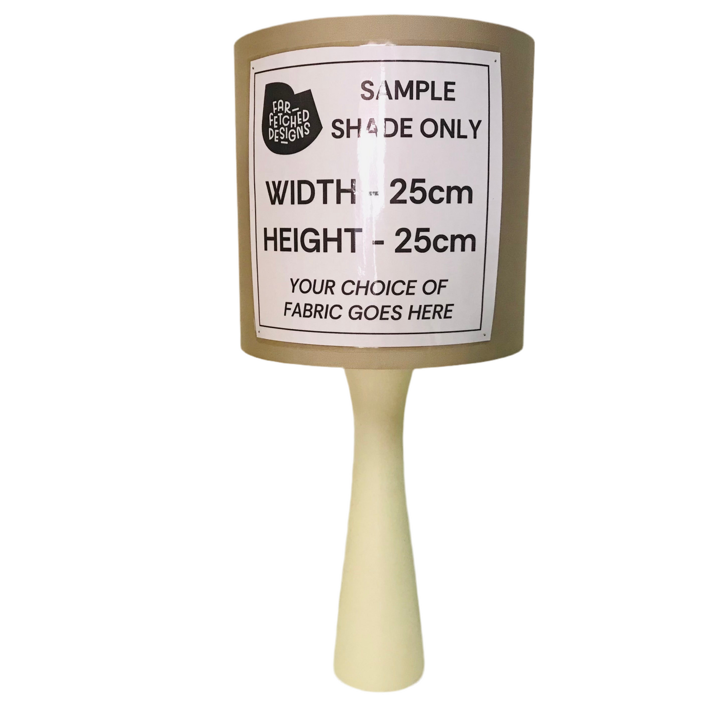 Lamp Base Only - Cream Tapered Column Table Lamp