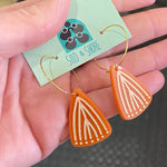 Art Deco Acrylic Earrings - Flower