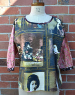 Women's Handmade Cotton Top - Geisha Tea Party