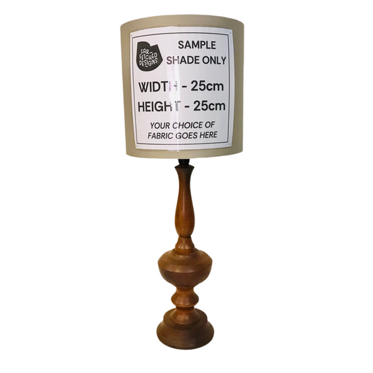 Lamp Base Only - Turned Timber Tall Table Lamp