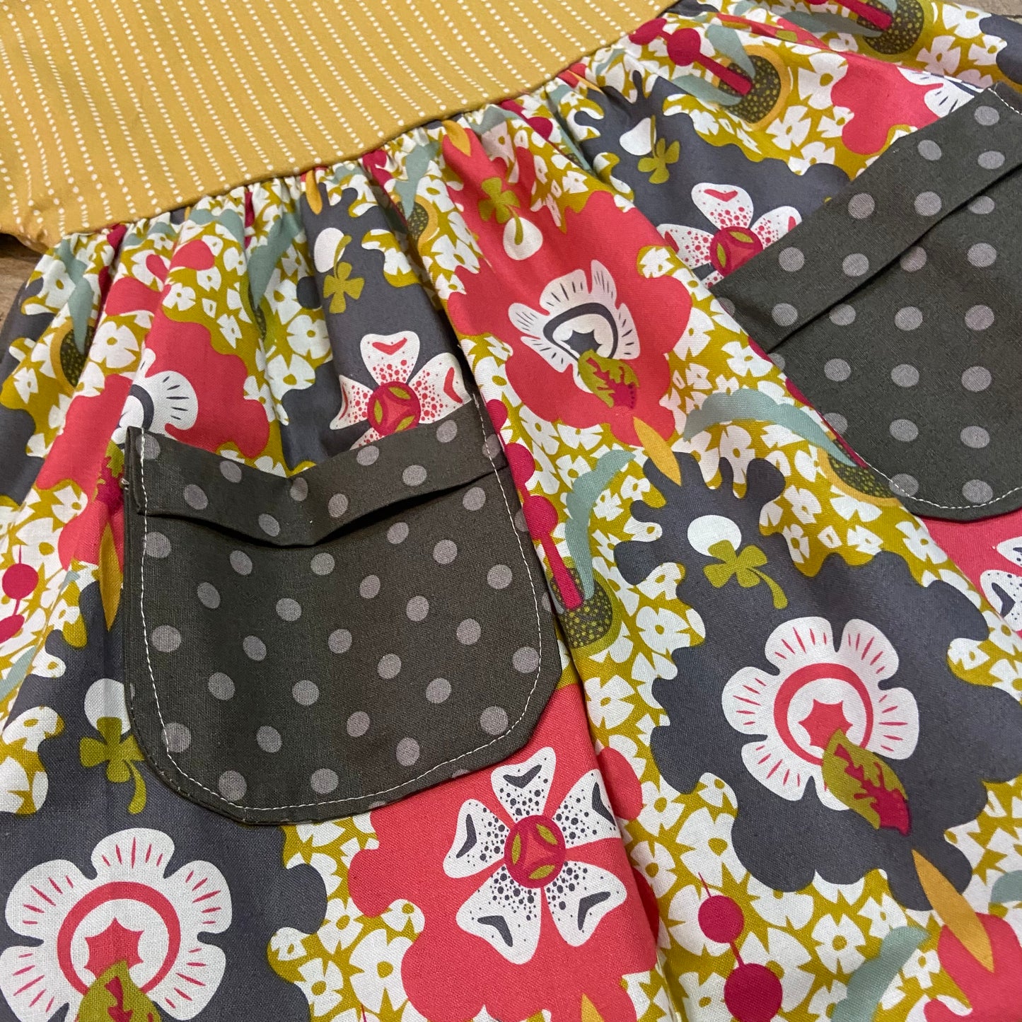 The Moxie Handmade Dress - Mustard Floral