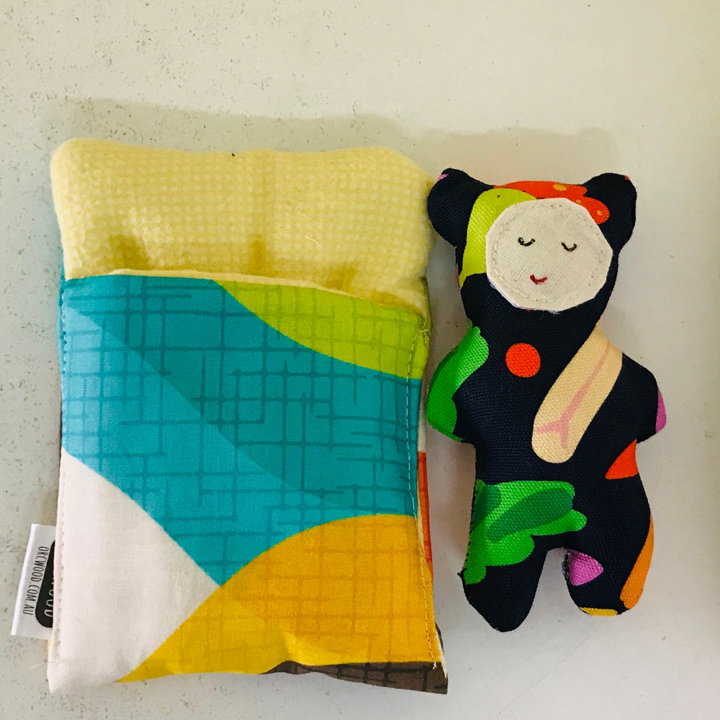 Handmade OOAK Mini Sleepy Bear with Sleeping Bag