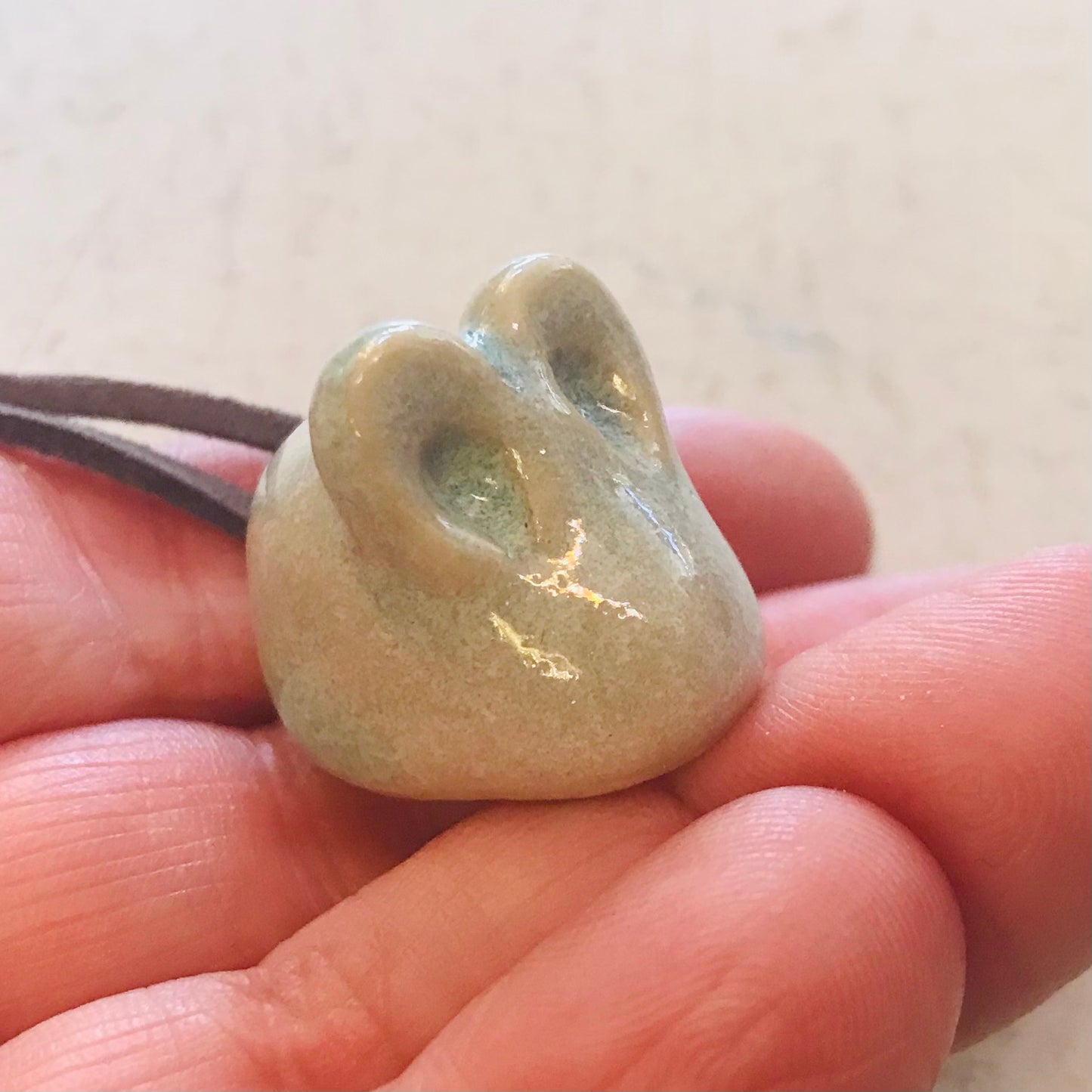 Handthrown Pottery Book Bunny Bookmark