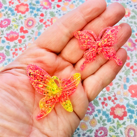 Resin Sparkle Hair Clips - Single Clip