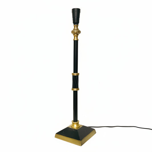 Lamp Base Only - Black and Gold Stick Metal Table Lamp