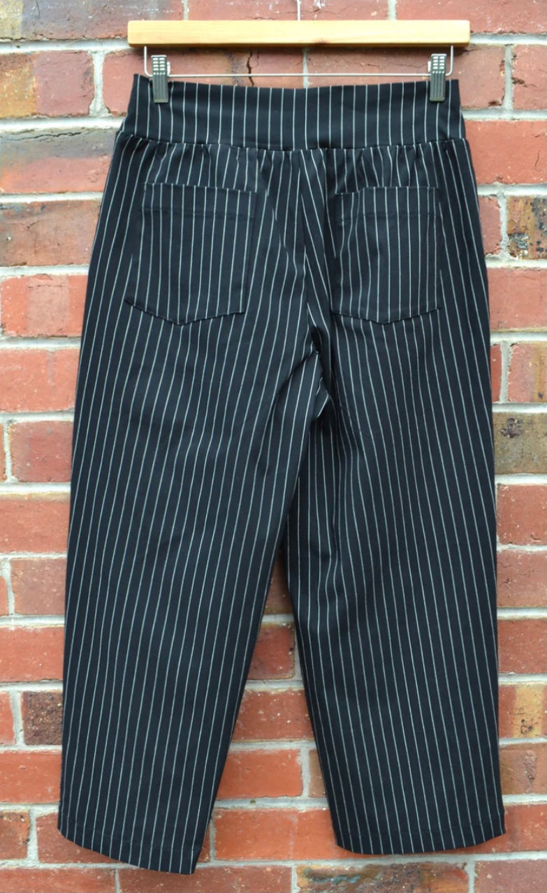 Women's Handmade Band Pants - Pinstripe