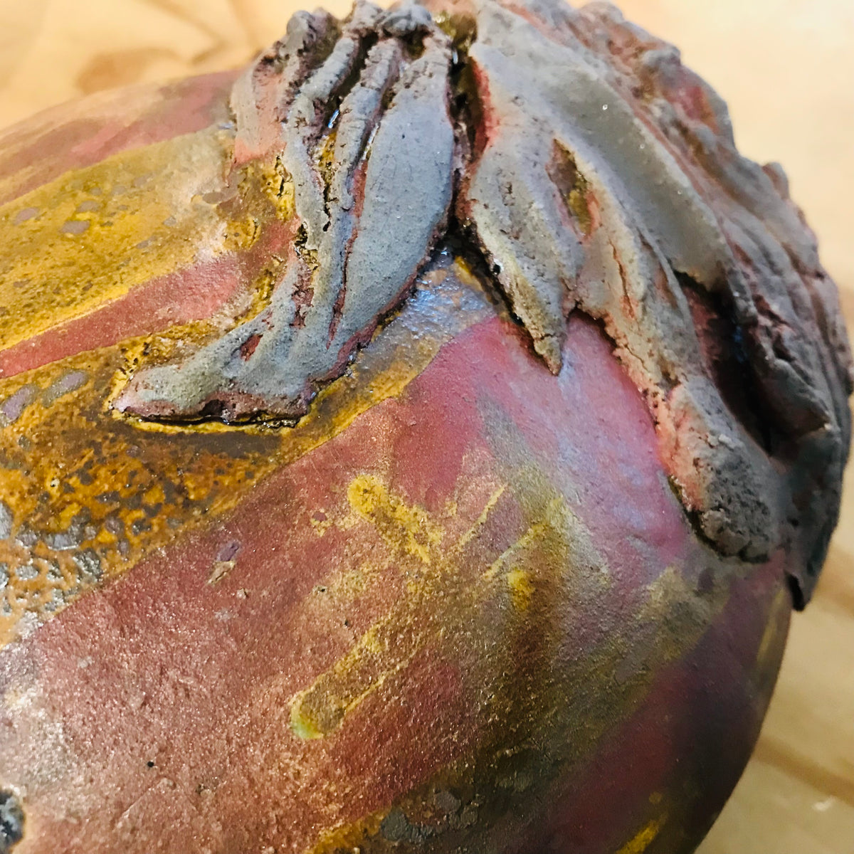 Raku Decorative Vessel - Stratum