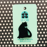 Art Deco Acrylic Brooch - Cats