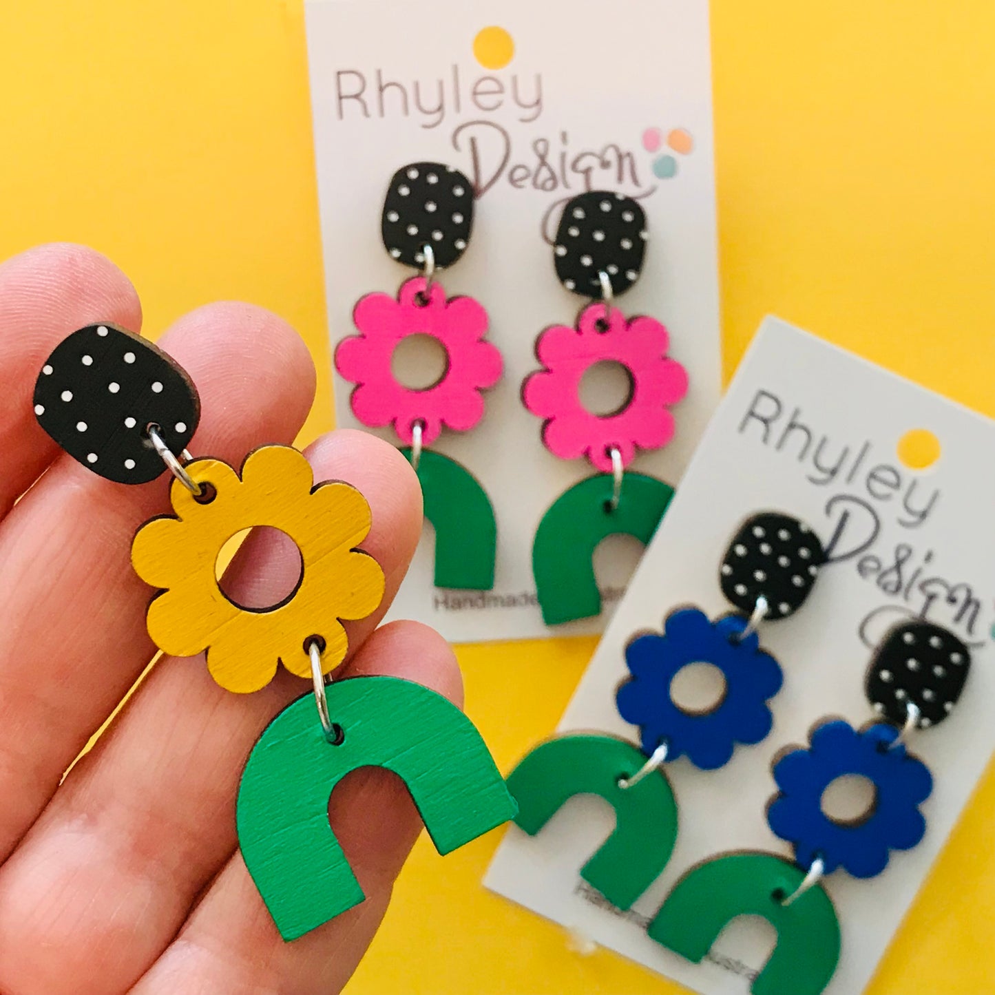 Daisy Drop Statement Earrings
