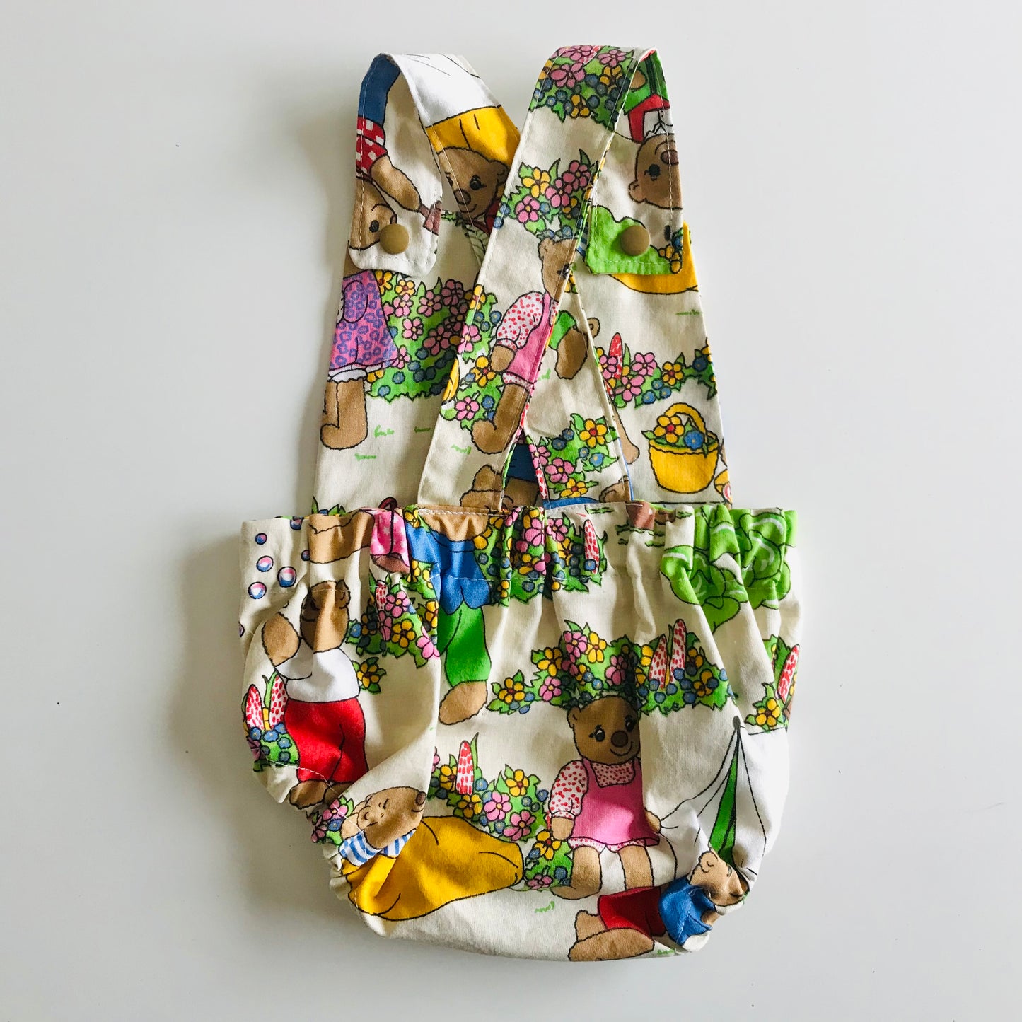 Baby Toddler Summer Romper - Upcycled Teddy Bears Picnic