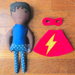 Handmade One-Of-A-Kind Superhero Cloth Doll