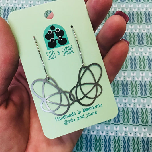 Stainless Steel Statement Earrings - Loop & Squiggle Range