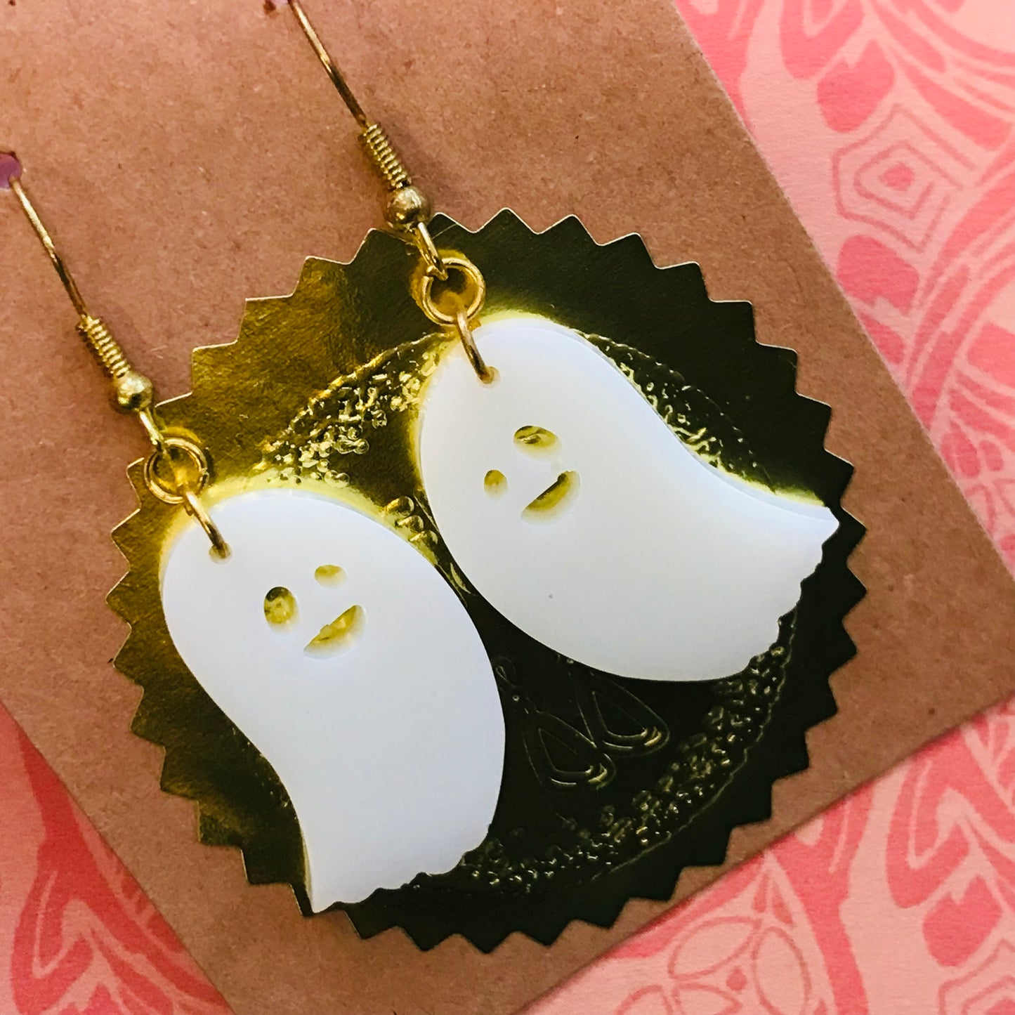 Novelty Resin Sparkle Dangle Earrings - Halloween