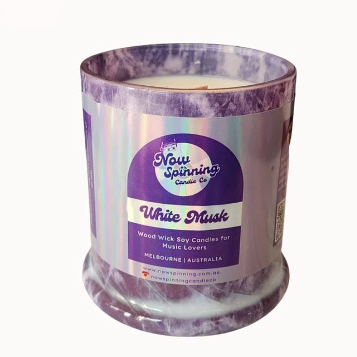 Candles for Music Lovers - White Musk with Tunes