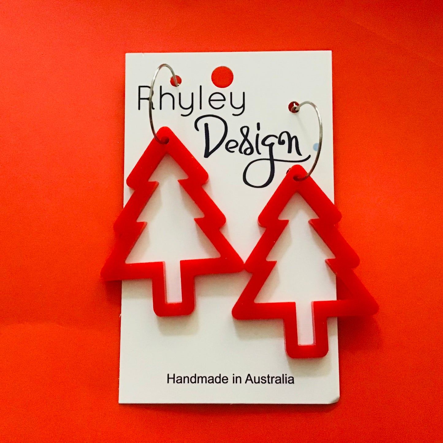 Christmas Open Tree Statement Earrings