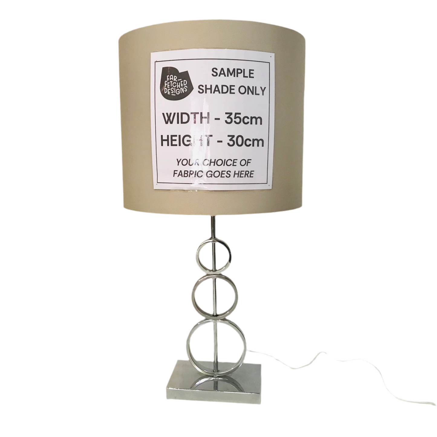 Lamp Base Only - Triple Ring Stainless Steel Table Lamp