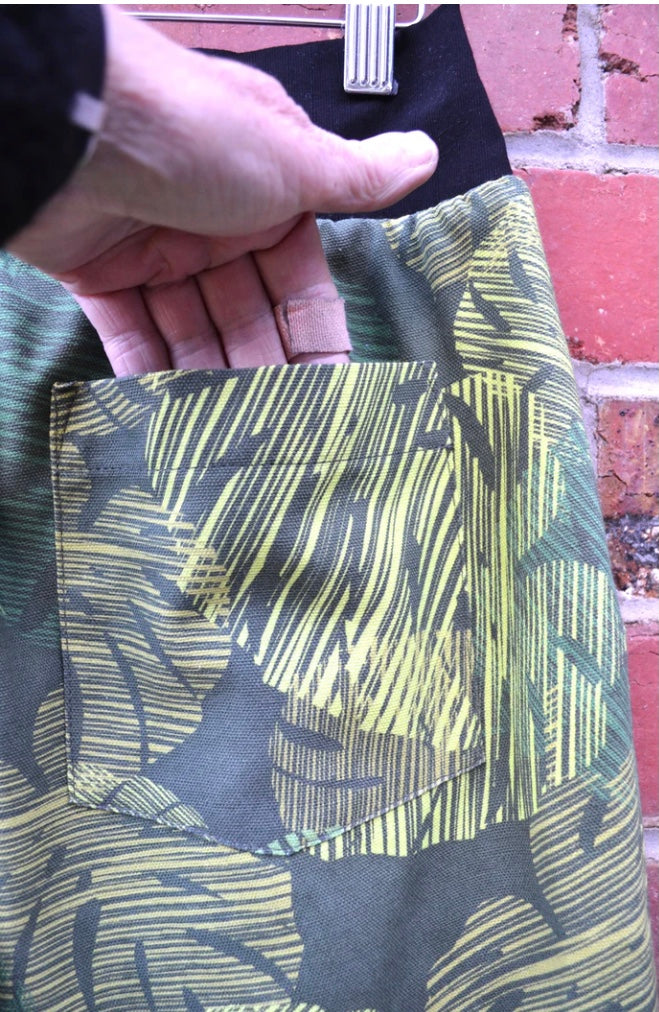 Women's Handmade Band Pants - Monstera