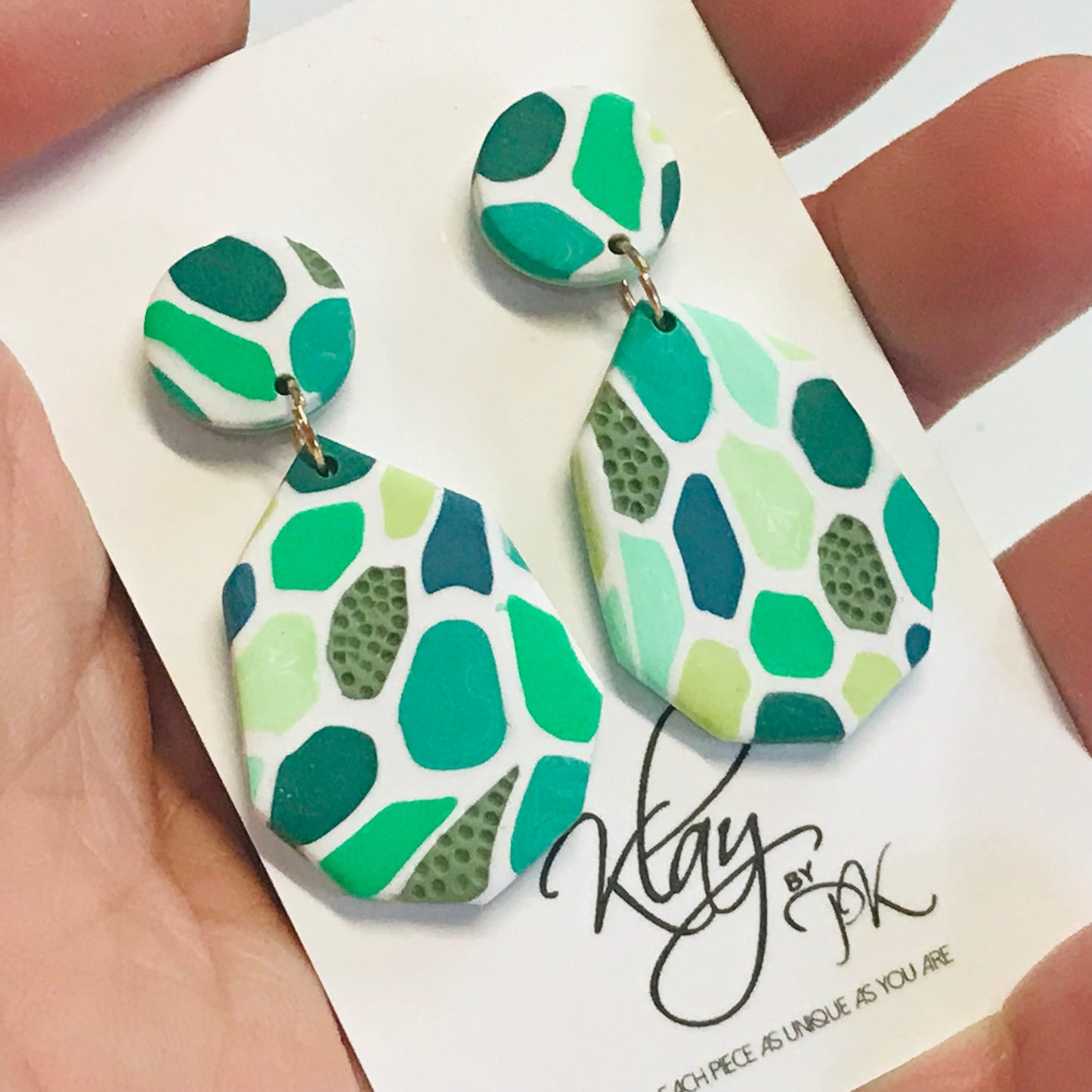 Handmade Polymer Clay Earrings - Jungle