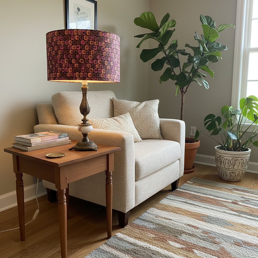 Custom Lamp Shade only - Atomic Era Cobblestones