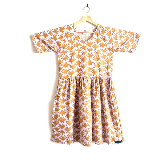 Women’s Handmade Ripple Dress with Pockets (short) - IBIZA / SMALL