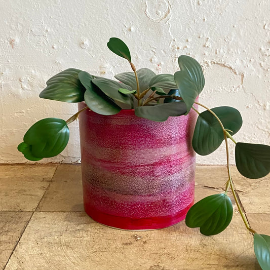 Alcohol Ink planter pot - Red Breeze (LARGE)