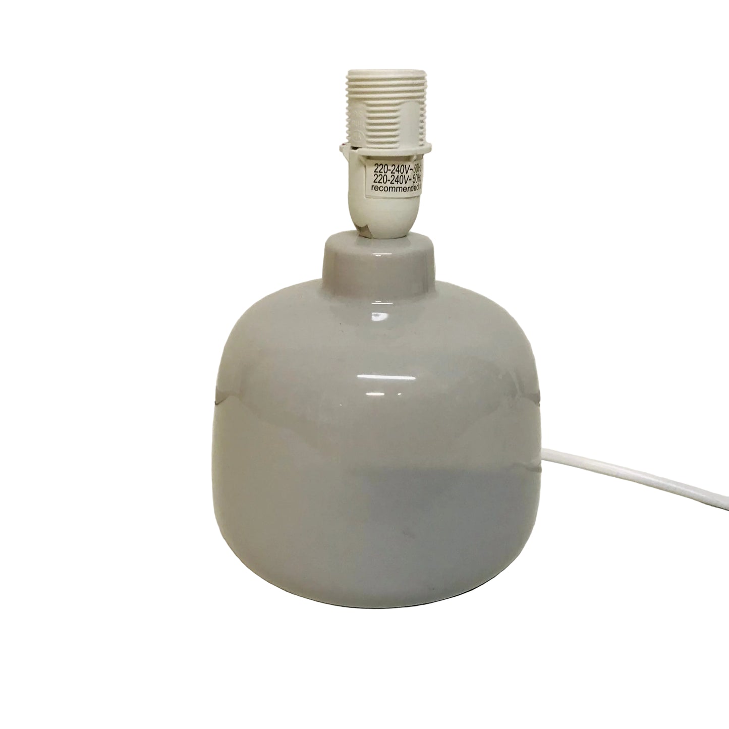 Mini Grey Table Lamp with Earthly Floral Shade