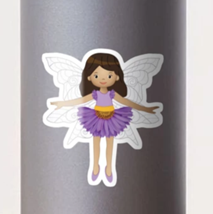 Sticker of a fairy on a gray background