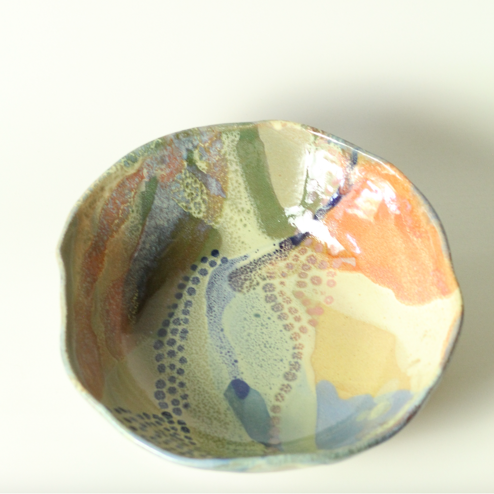 Handcrafted Pottery Everything Bowl - Marine Mosaic